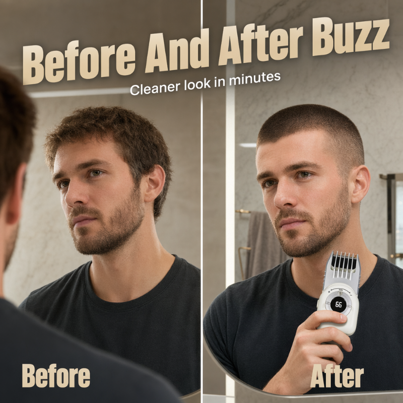 ✂️📱  Cordless Hair Clipper - 4-in-1,Waterproof, USB-C -for Hair & Beard!