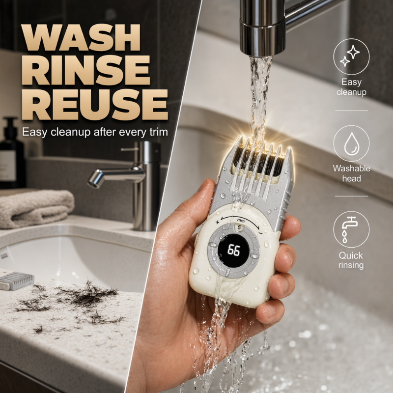 ✂️📱  Cordless Hair Clipper - 4-in-1,Waterproof, USB-C -for Hair & Beard!