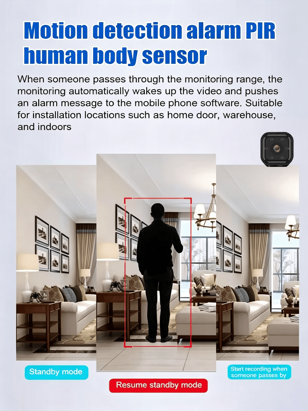W03 Smart WiFi Security Camera – 1080P HD, Night Vision, Low Power