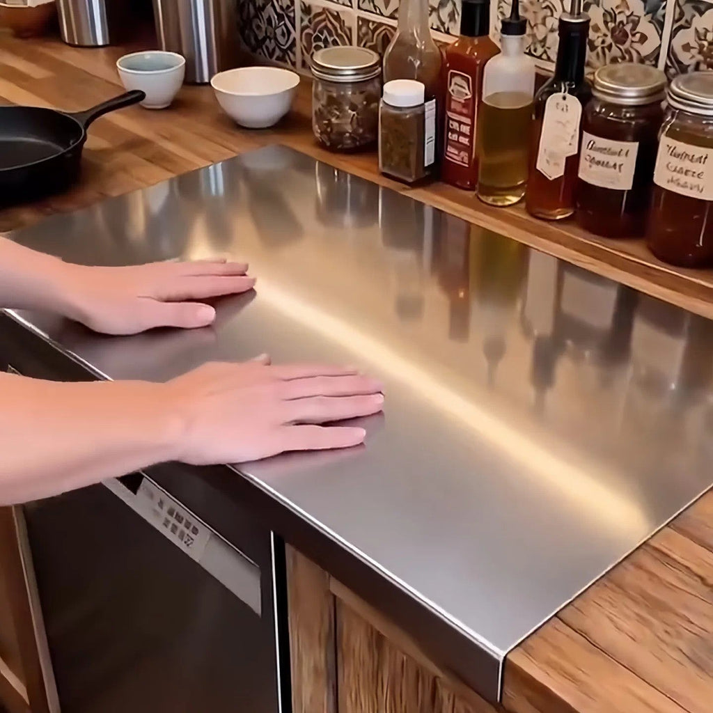Food-Grade Stainless Steel Kneading Board & Countertop Splatter Guard